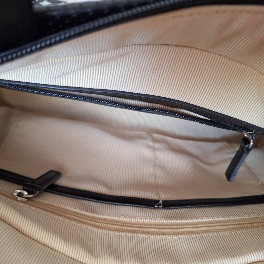 Radley Floral Embroidered Leather Satchel Ditsy Rainbow Country Grandma Black - Picture 8 of 15